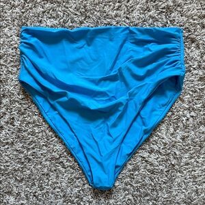 High-Waist Blue Bikini Bottoms